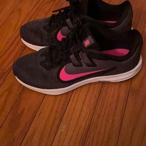 Nike black and pink shoes